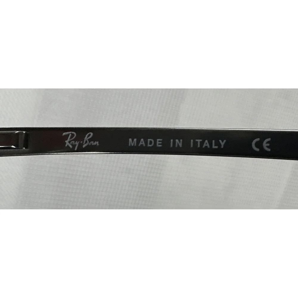 Ray-Ban RB3190 Flight Sunglasses Matte Silver G-15 Mirror Lenses 58 18 Italy